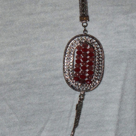 8/$20 Long Silver Statement Necklace - Picture 6 of 9